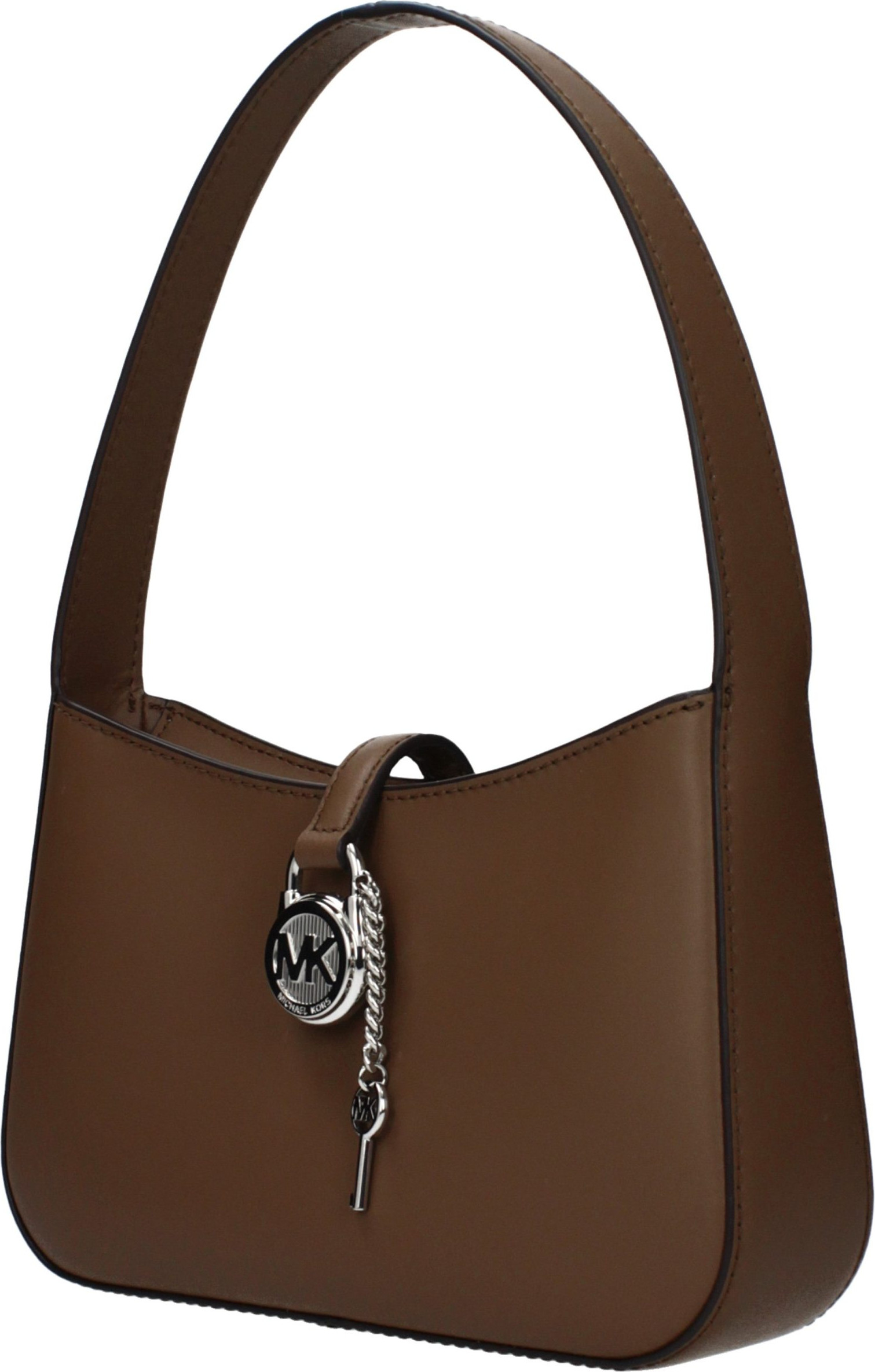 Коричневая кожаная сумка Michael Kors