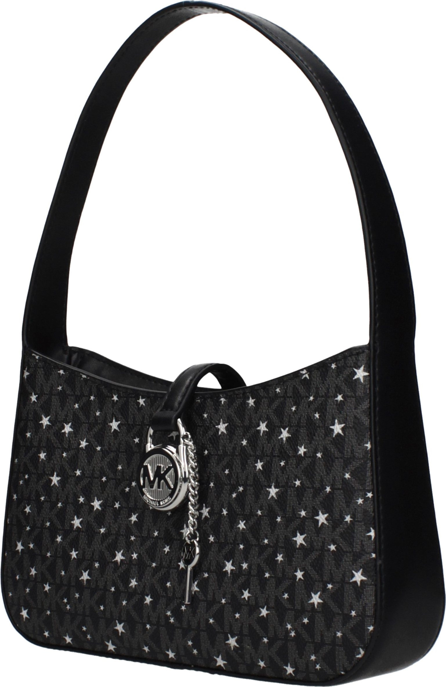 Чёрная тканевая сумка Michael Kors