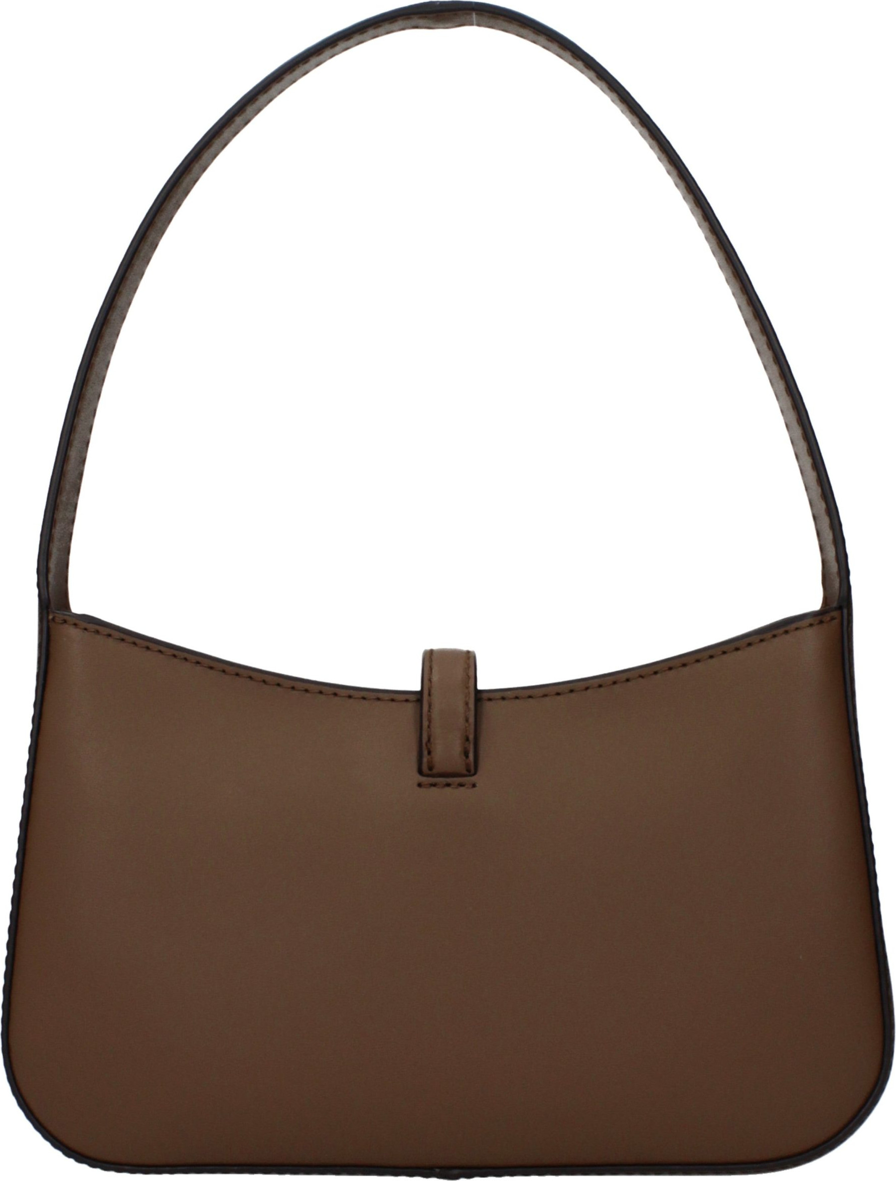 Коричневая кожаная сумка Michael Kors