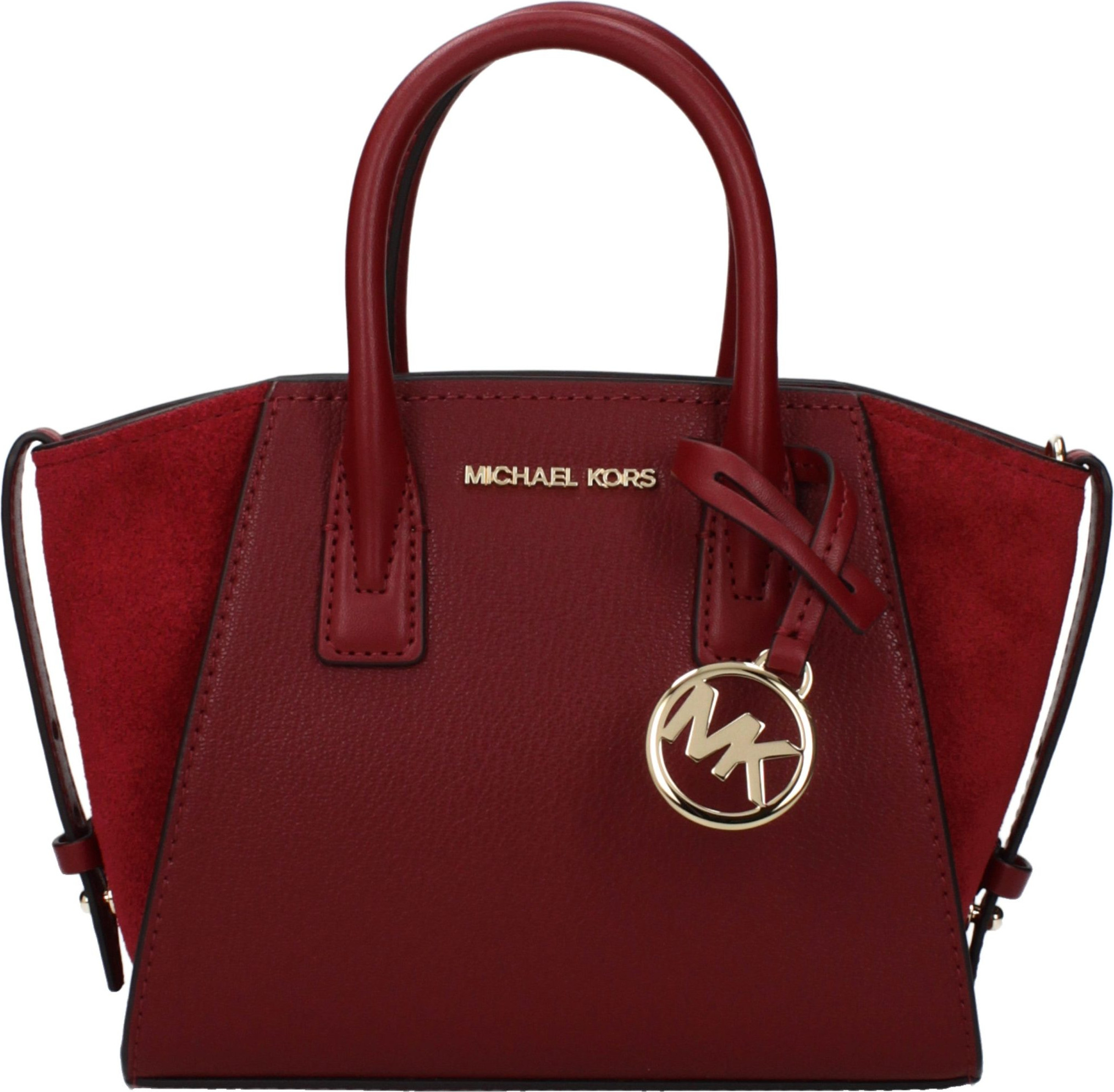 Красная кожаная сумка Michael Kors