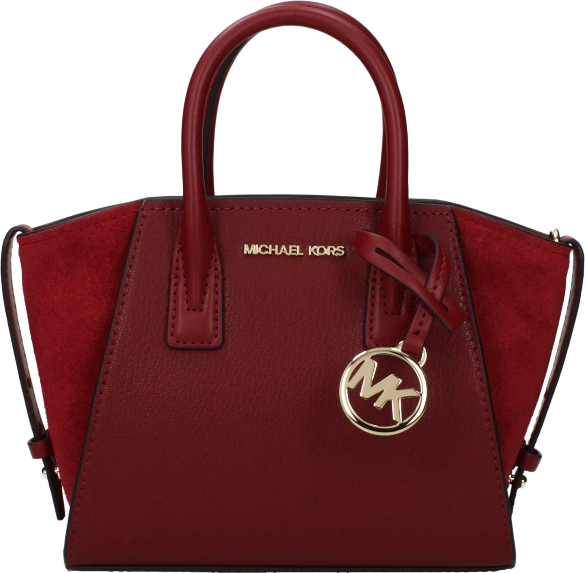 Красная кожаная сумка Michael Kors