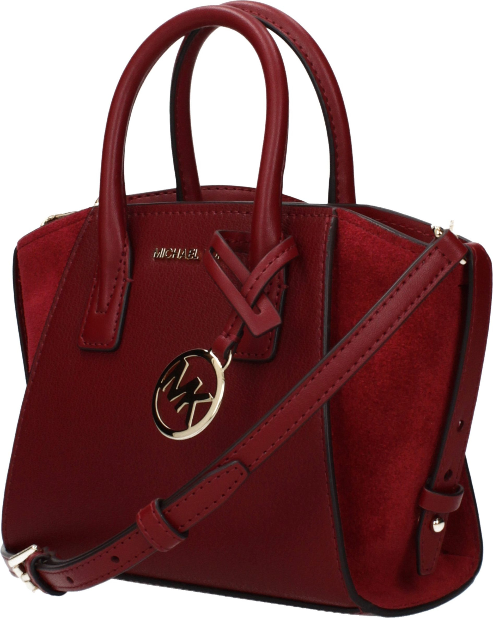 Красная кожаная сумка Michael Kors