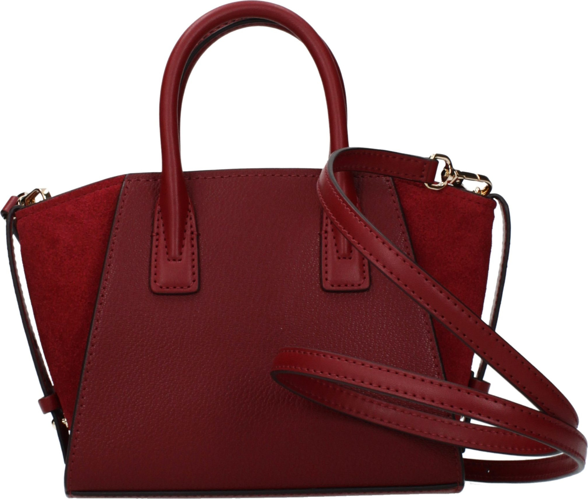 Красная кожаная сумка Michael Kors