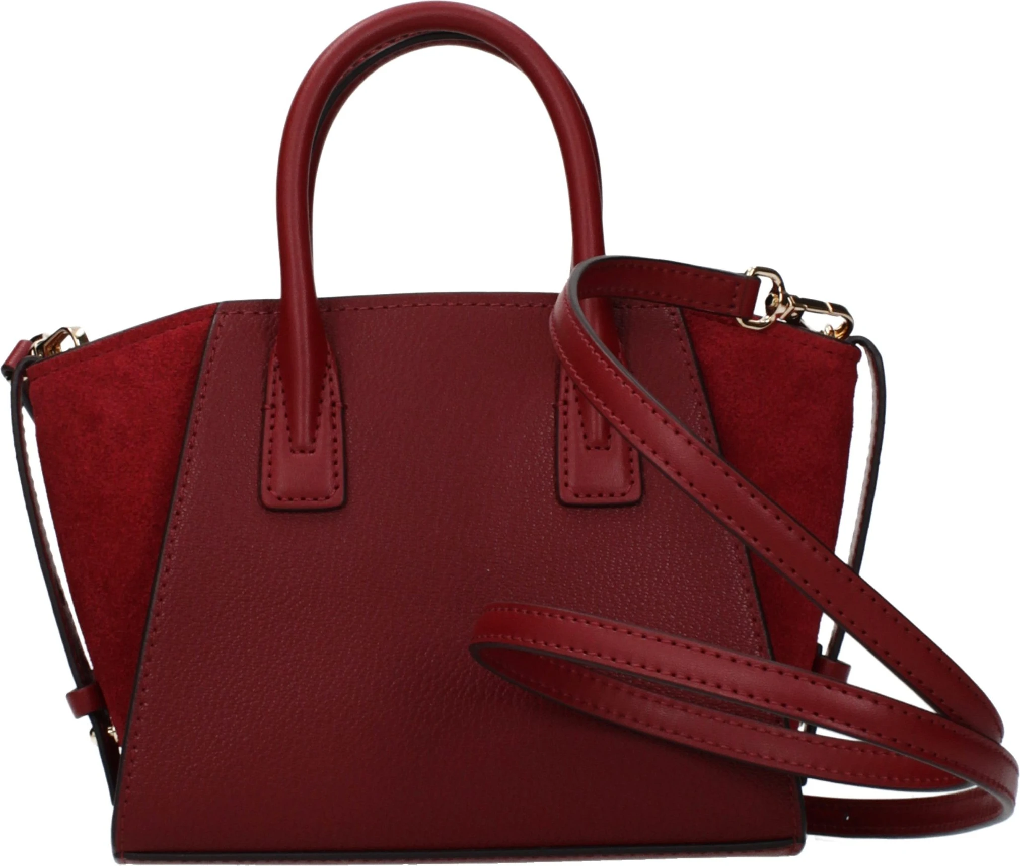 Красная кожаная сумка Michael Kors
