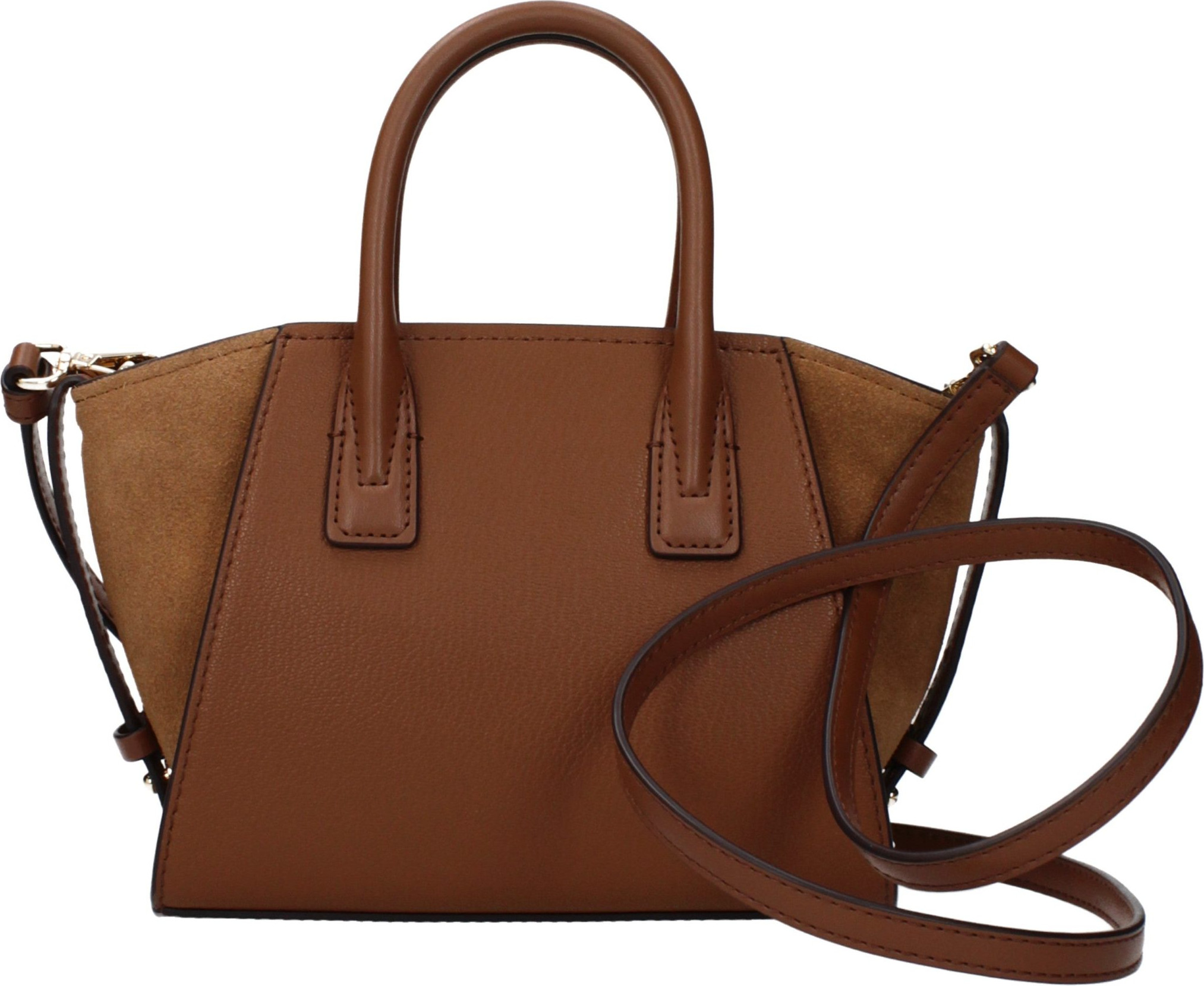 Коричневая кожаная сумка Michael Kors