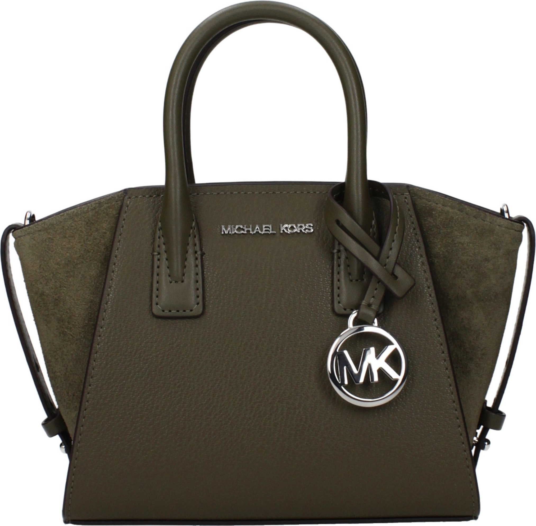 Зеленая кожаная сумка Michael Kors