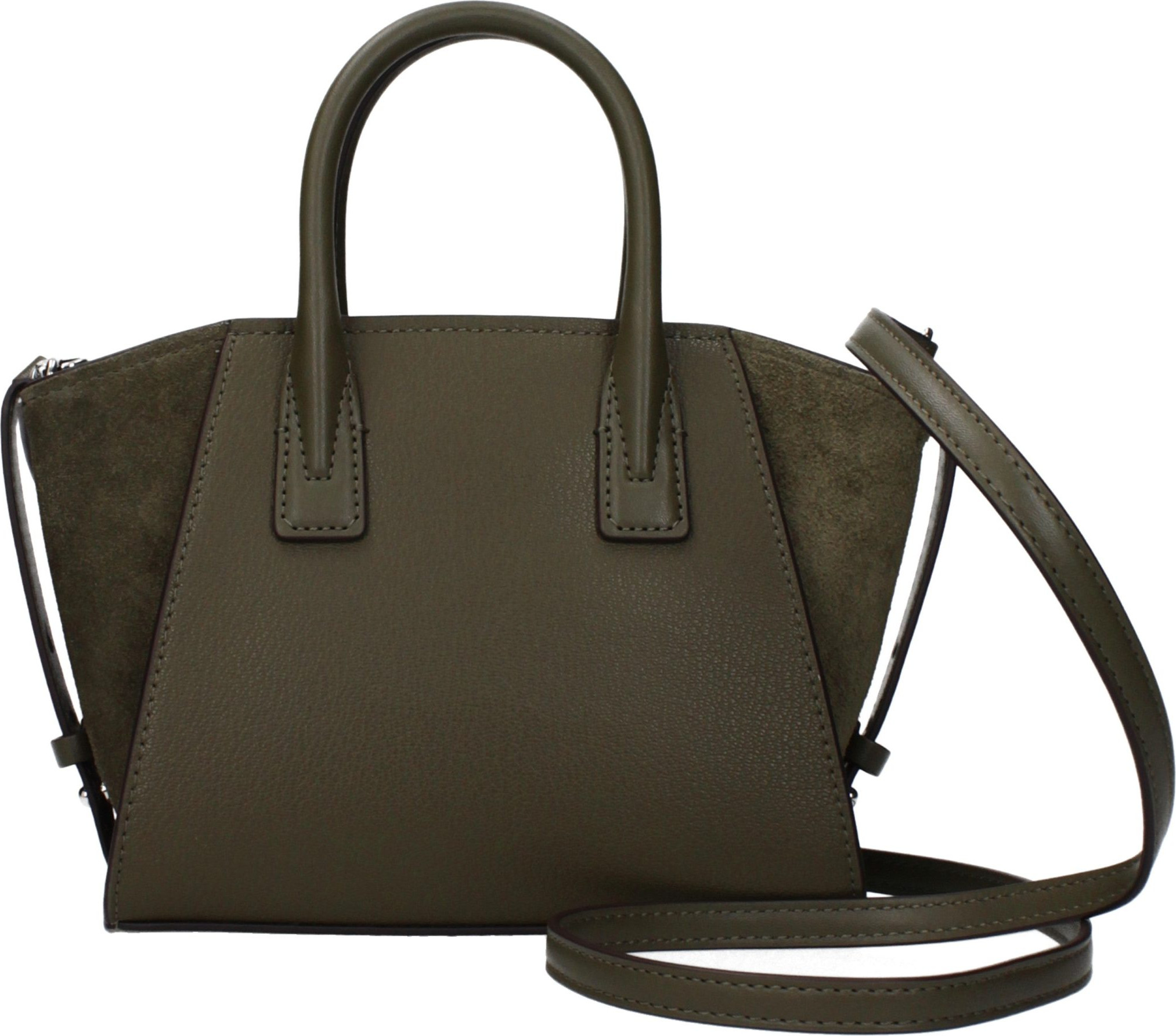 Зеленая кожаная сумка Michael Kors