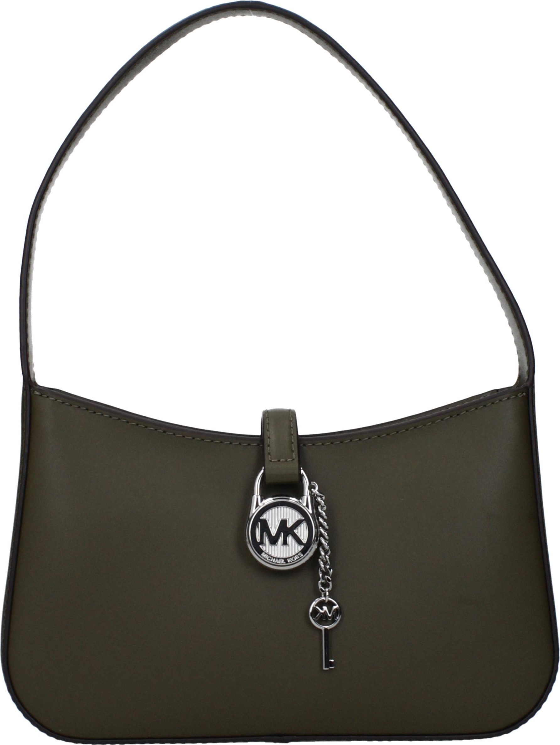 Зеленая кожаная сумка Michael Kors