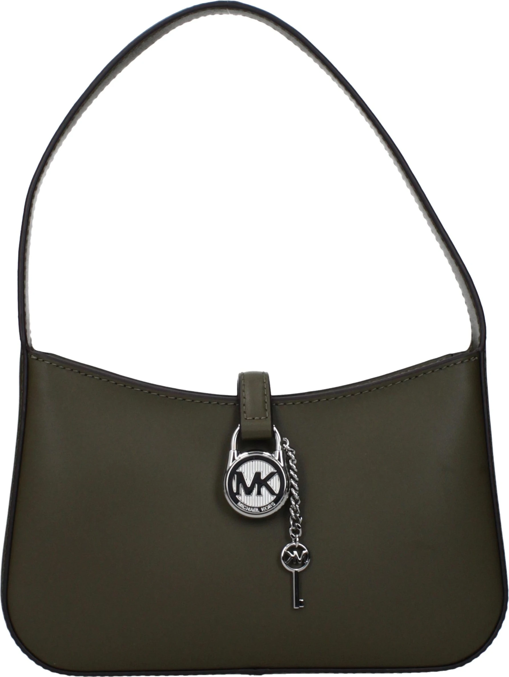 Зеленая кожаная сумка Michael Kors