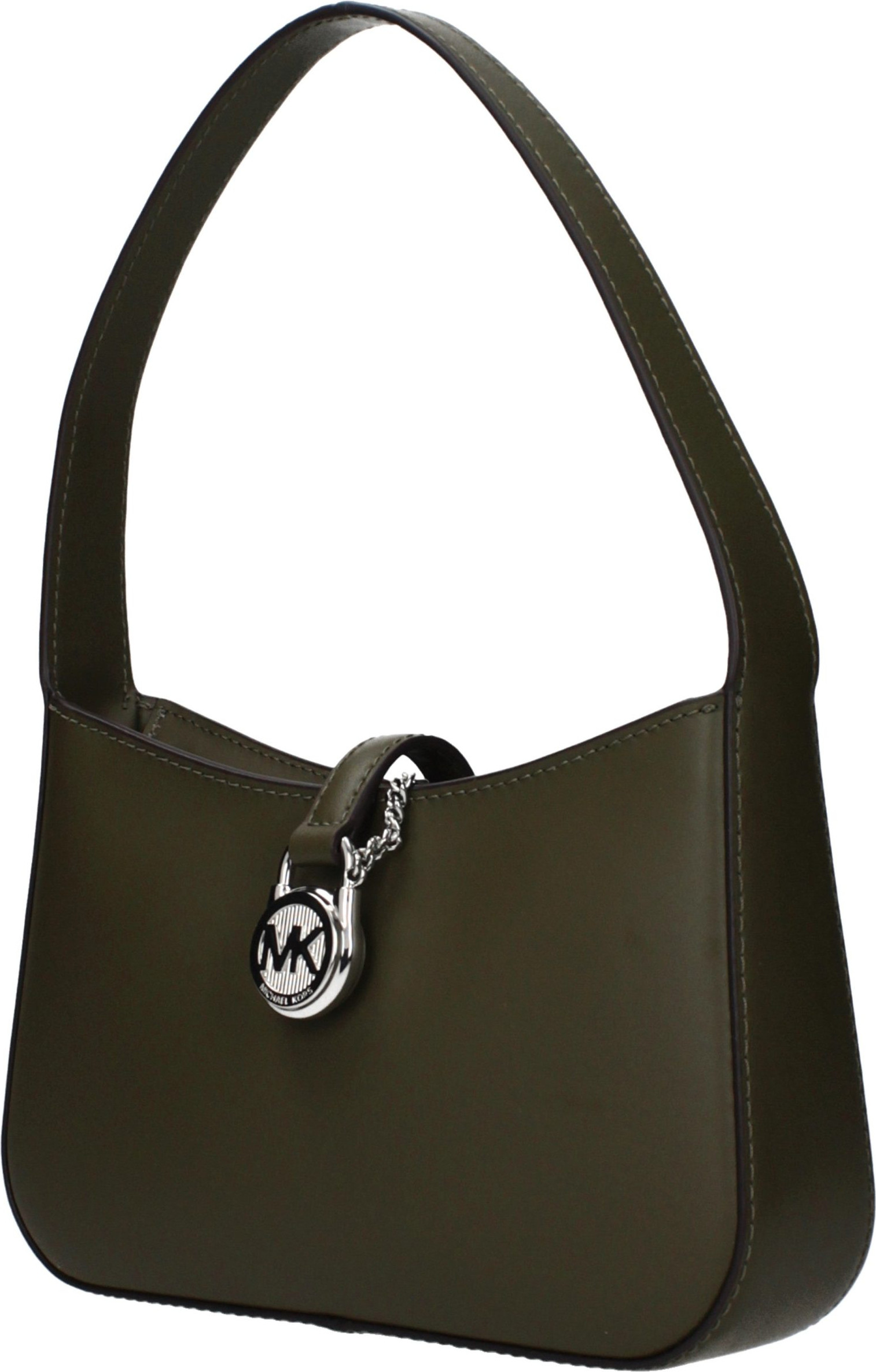 Зеленая кожаная сумка Michael Kors