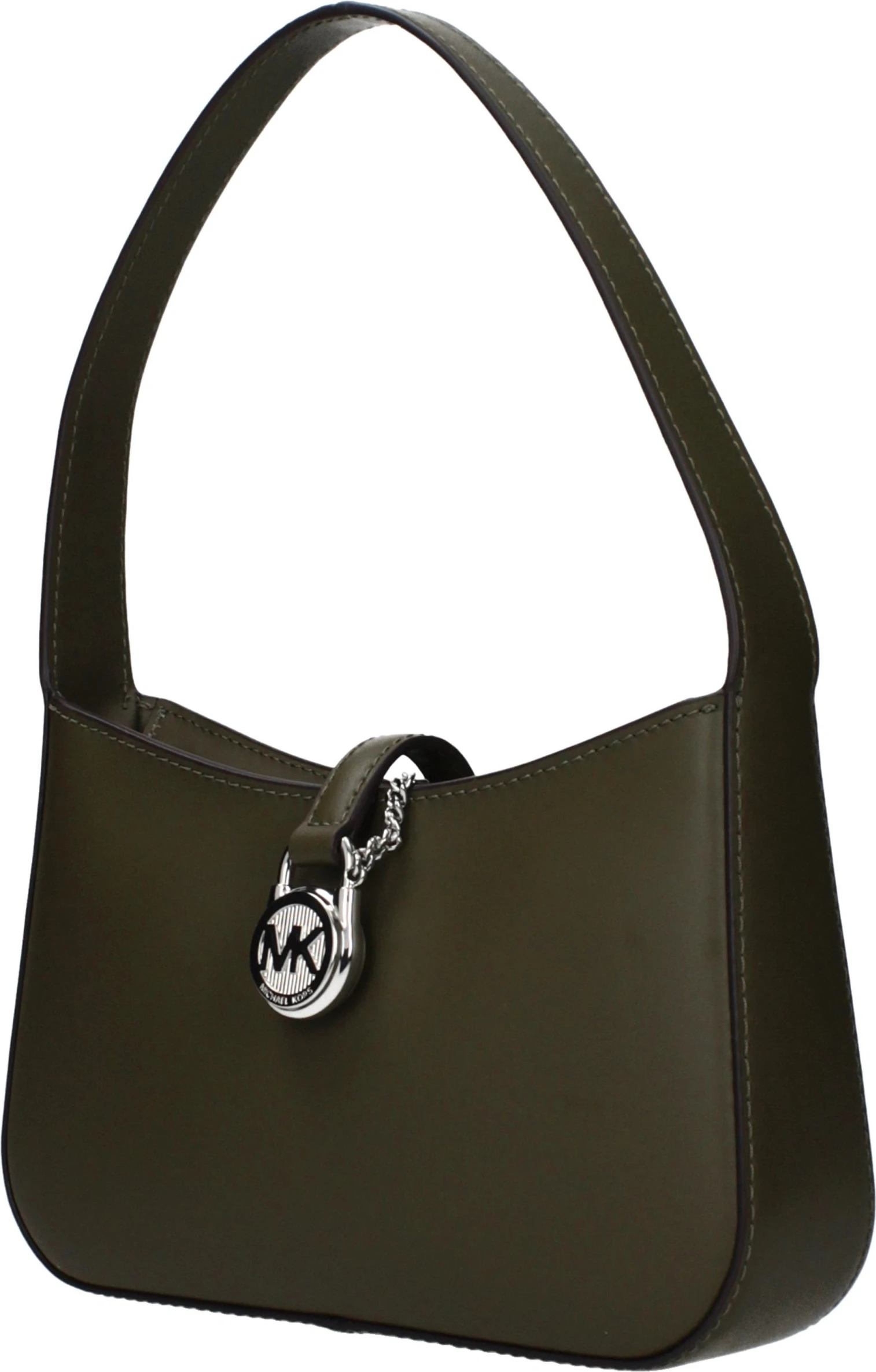Зеленая кожаная сумка Michael Kors