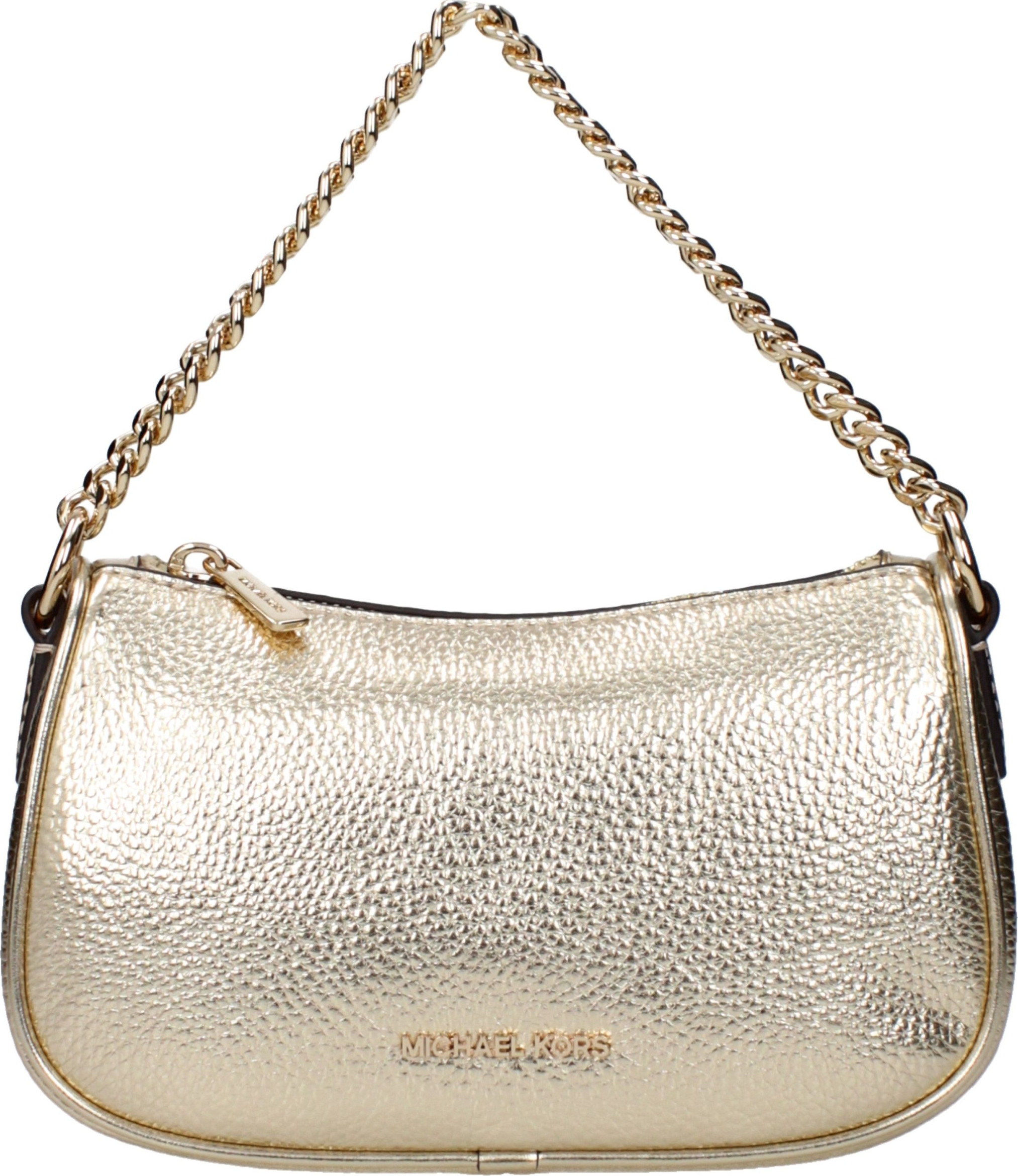 Золотая кожаная сумка Michael Kors