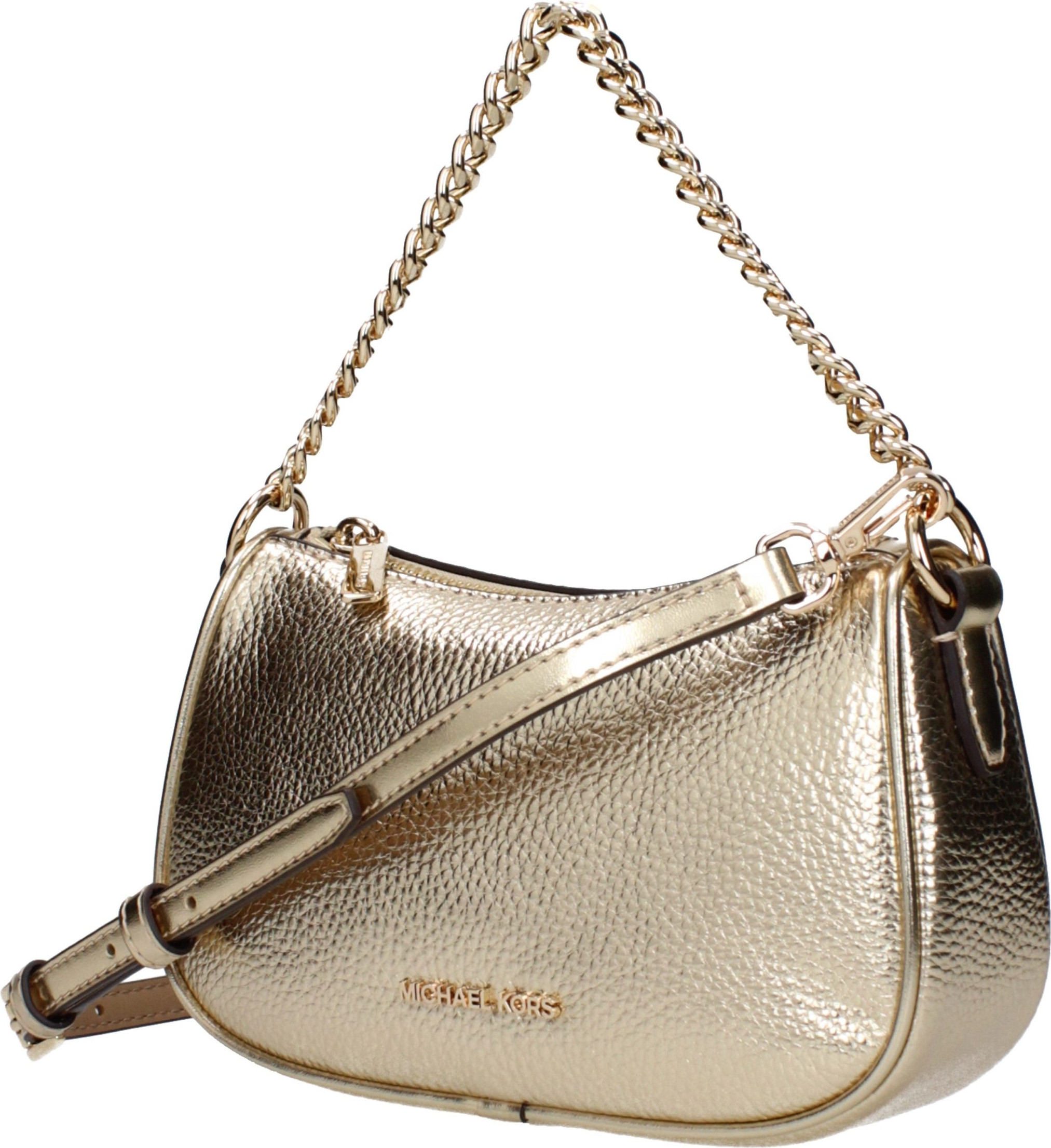 Золотая кожаная сумка Michael Kors