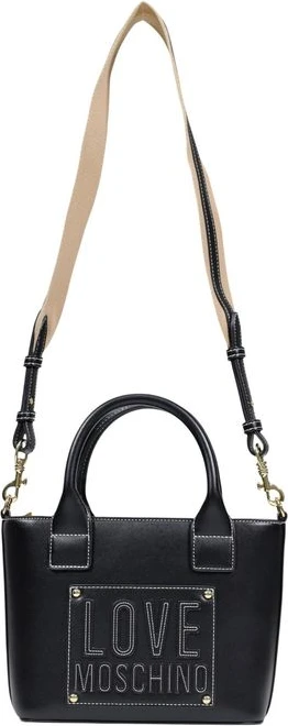 Черная полиэтиленовая сумка LOVE MOSCHINO