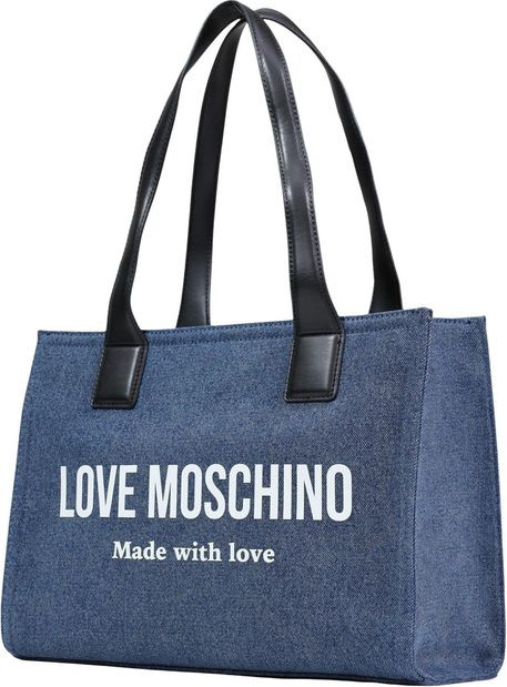 Синяя хлопковая сумка LOVE MOSCHINO