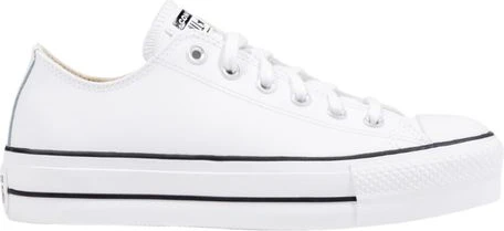 Кеды Converse на белой кожаной платформе
