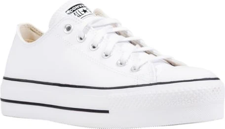 Кеды Converse на белой кожаной платформе