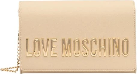 Бежевая полиэтиленовая сумка LOVE MOSCHINO
