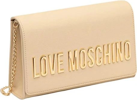 Бежевая полиэтиленовая сумка LOVE MOSCHINO