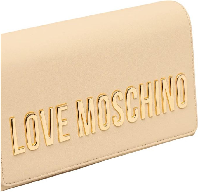 Бежевая полиэтиленовая сумка LOVE MOSCHINO