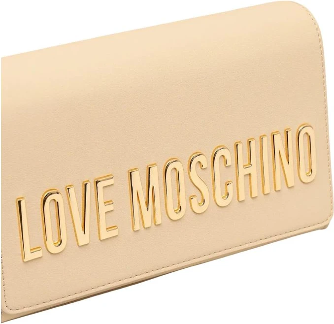 Бежевая полиэтиленовая сумка LOVE MOSCHINO