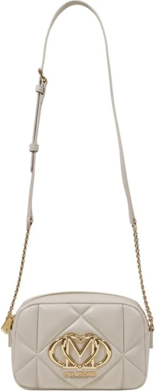 Бежевая полиэтиленовая сумка LOVE MOSCHINO