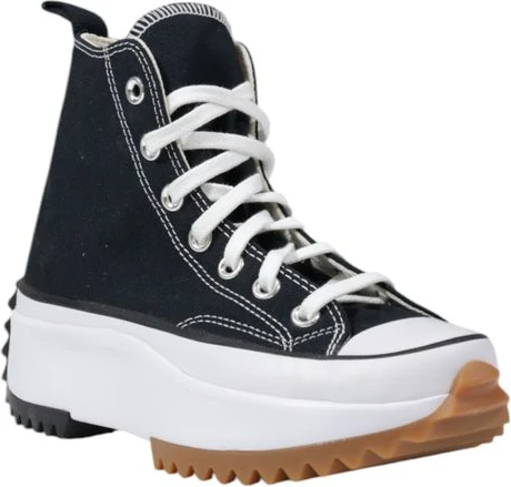 Кеды Converse черно-белые тканевые на массивной подошве