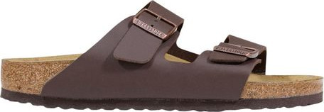 Brown Synthetic Flat Sandals Birkenstock
