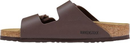 Brown Synthetic Flat Sandals Birkenstock