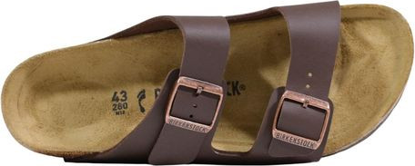 Brown Synthetic Flat Sandals Birkenstock