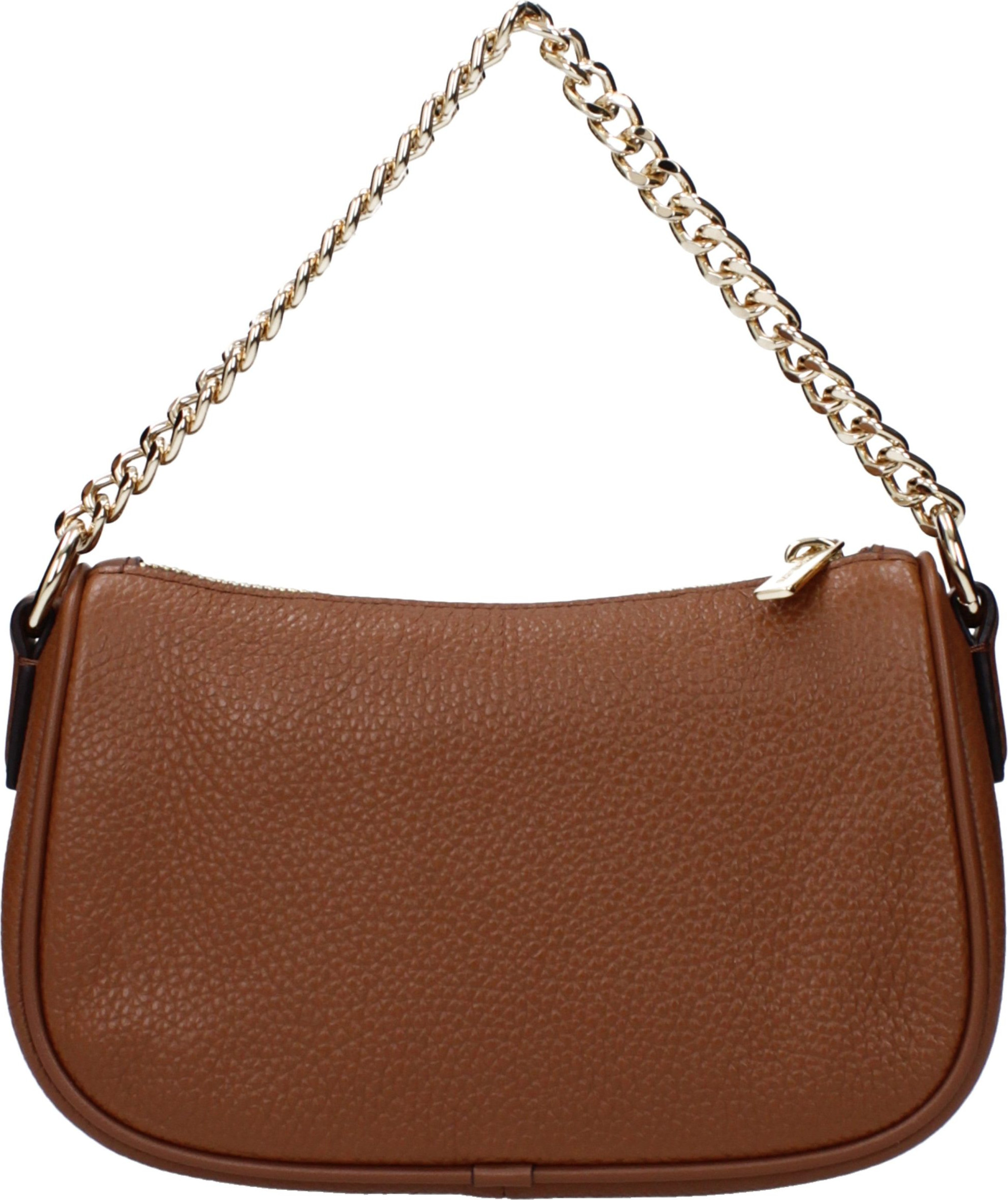 Коричневая кожаная сумка Michael Kors