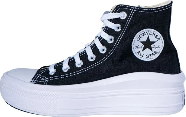 Черные высокие кроссовки Converse из хлопка