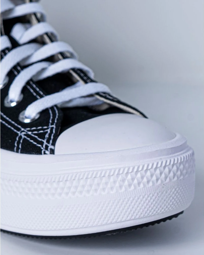 Черные высокие кроссовки Converse из хлопка