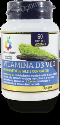 Витамин D3 растительного происхождения с кальцием Optima Naturals