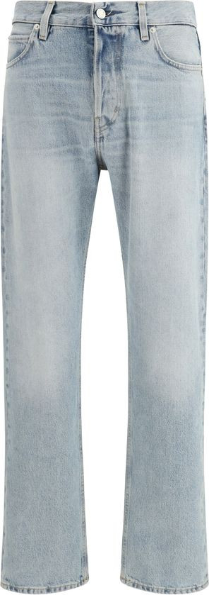 Blue Cotton Straight-Leg Jeans HAIKURE