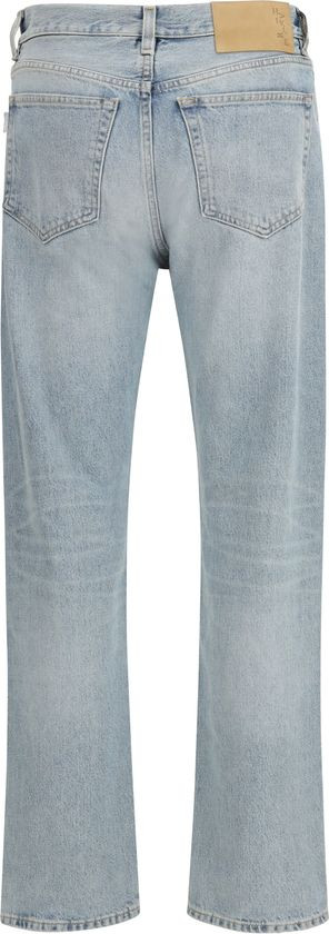 Blue Cotton Straight-Leg Jeans HAIKURE