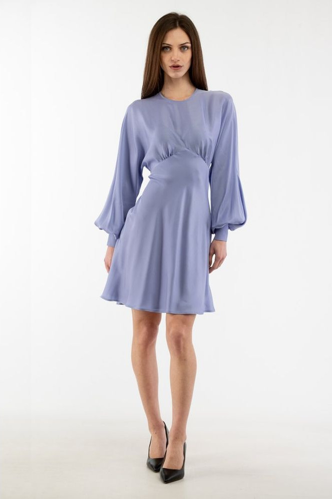 Purple Marabou Casual Dress Moschino