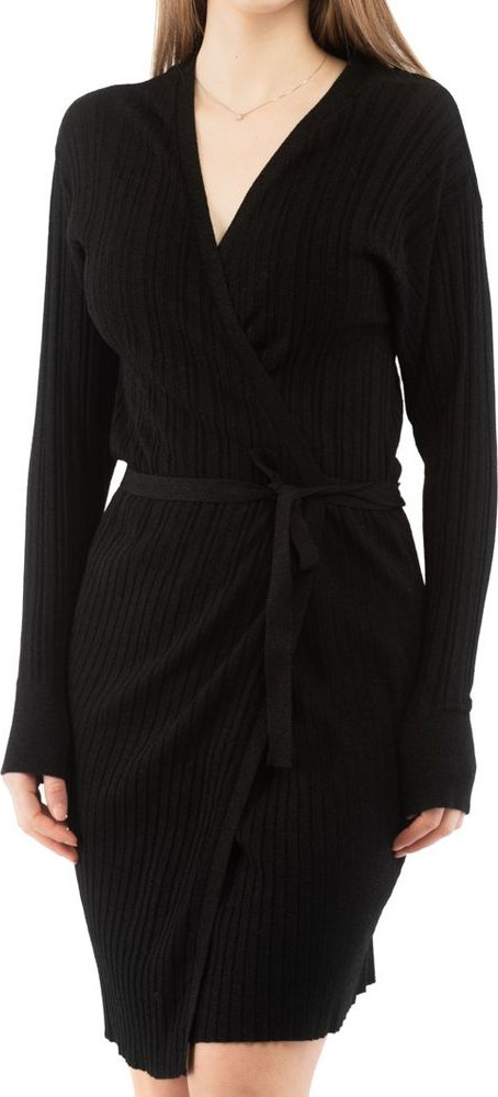 Black Viscose Casual Dress