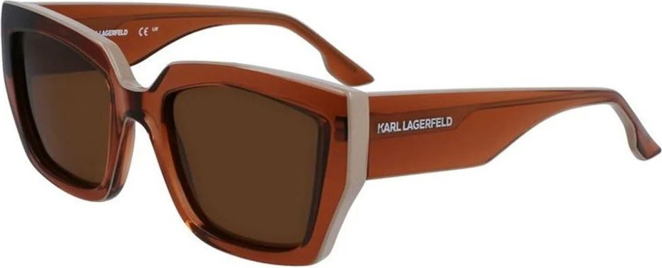 Коричневые нейлоновые солнцезащитные очки Karl Lagerfeld