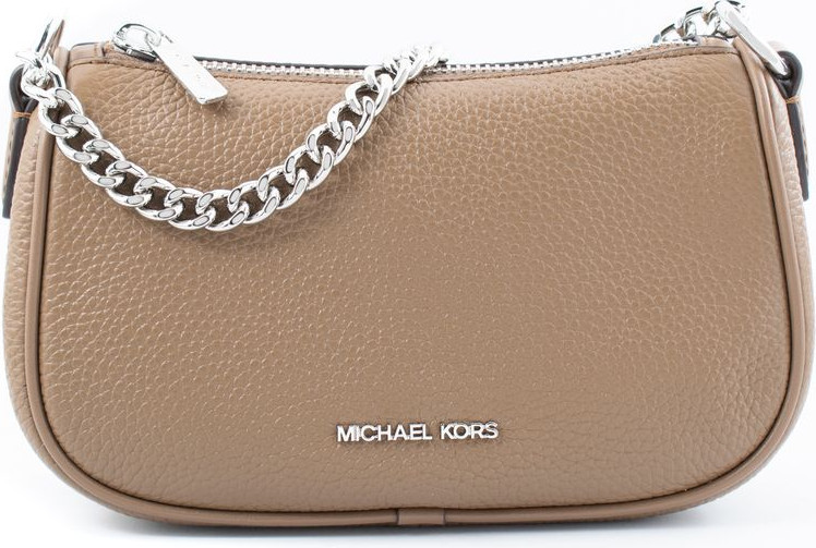 Коричневая сумка через плечо из меха Michael Kors