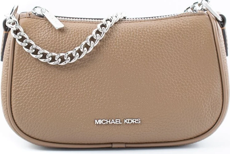 Коричневая сумка через плечо из меха Michael Kors