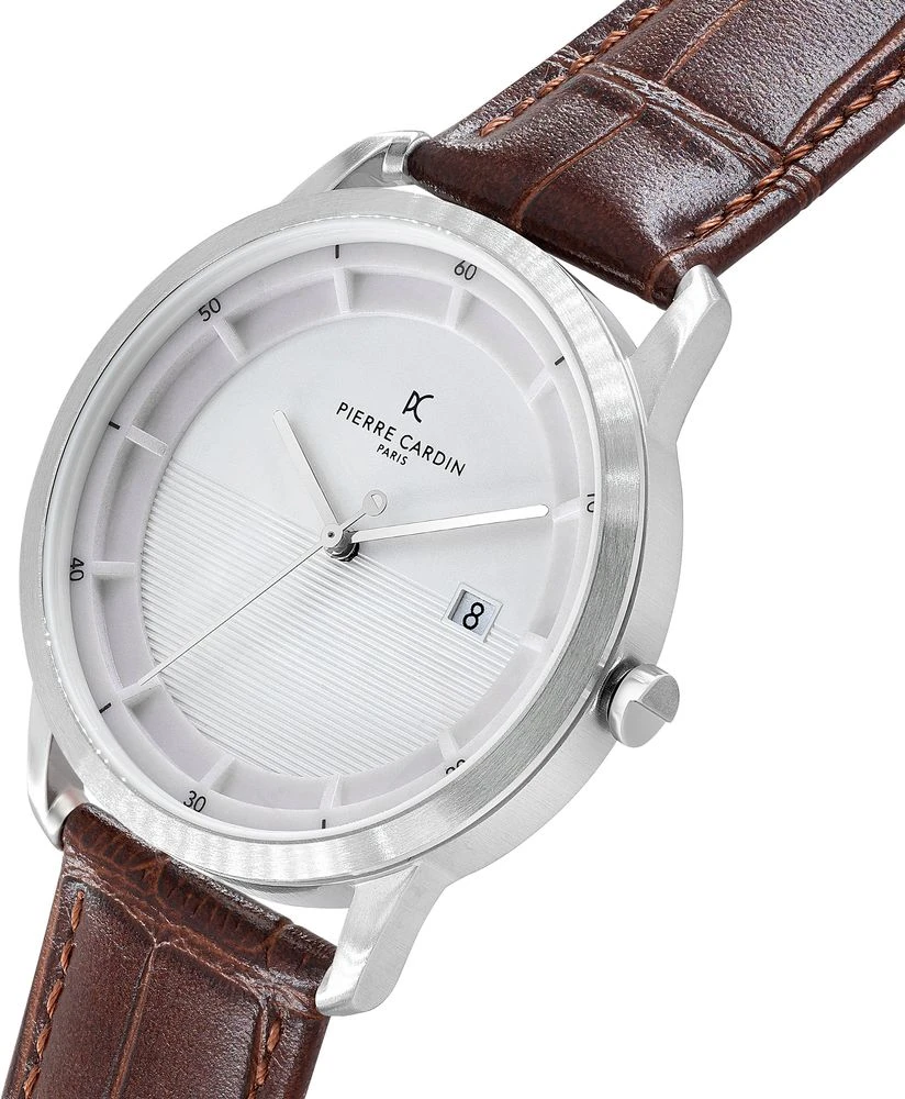 Pierre Cardin Коричневые кожаные наручные часы