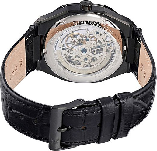 Черные кожаные часы Pierre Cardin