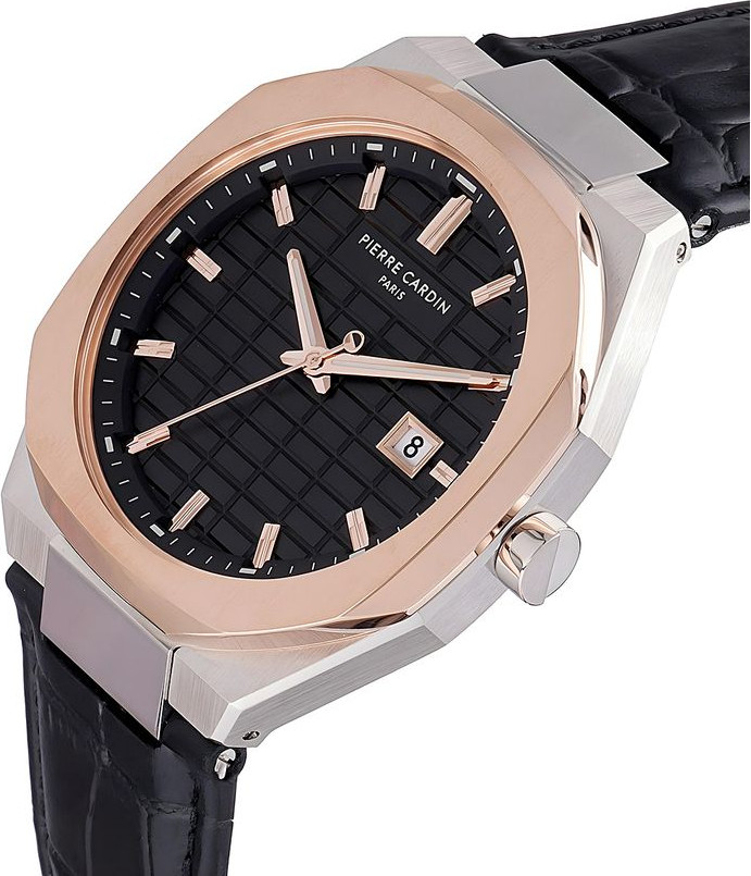 Часы Pierre Cardin Black Leather Dress Watch