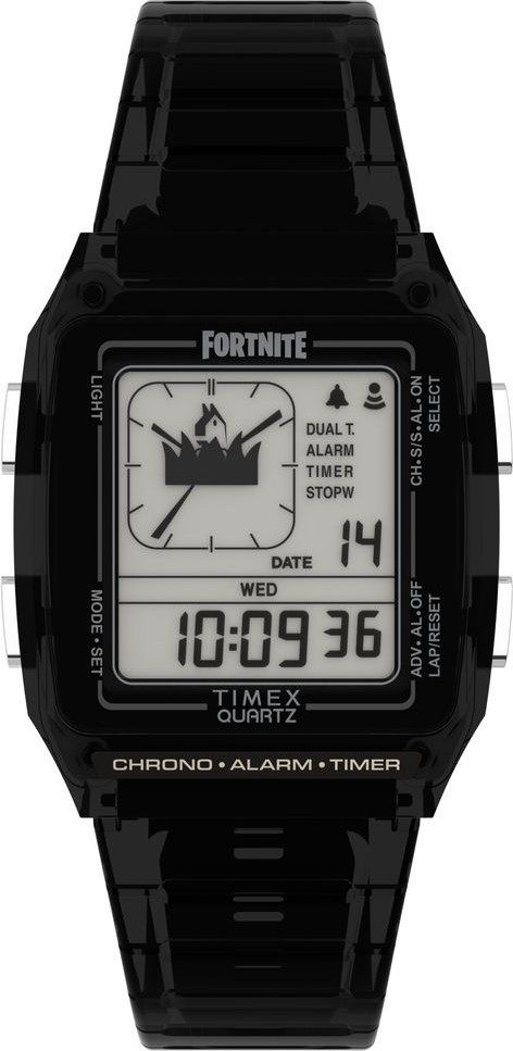 Черные резиновые цифровые часы Timex