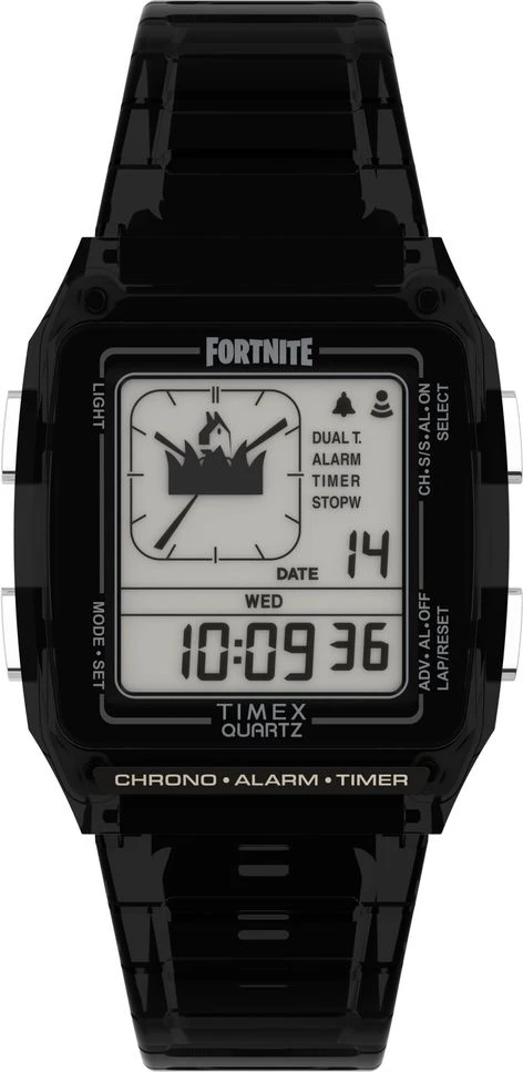 Черные резиновые цифровые часы Timex