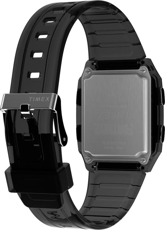 Черные резиновые цифровые часы Timex