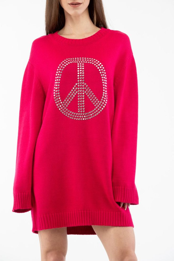Fuchsia Wool Casual Dress Moschino