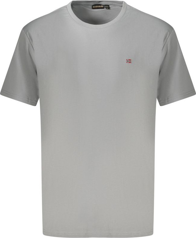 Gray Cotton T-Shirt Napapijri