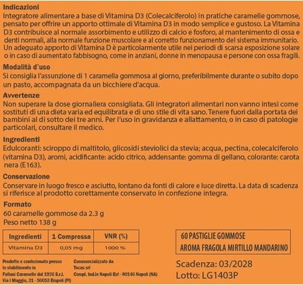 Tredivit 2000 МЕ Жевательные таблетки с витамином D от Tosca